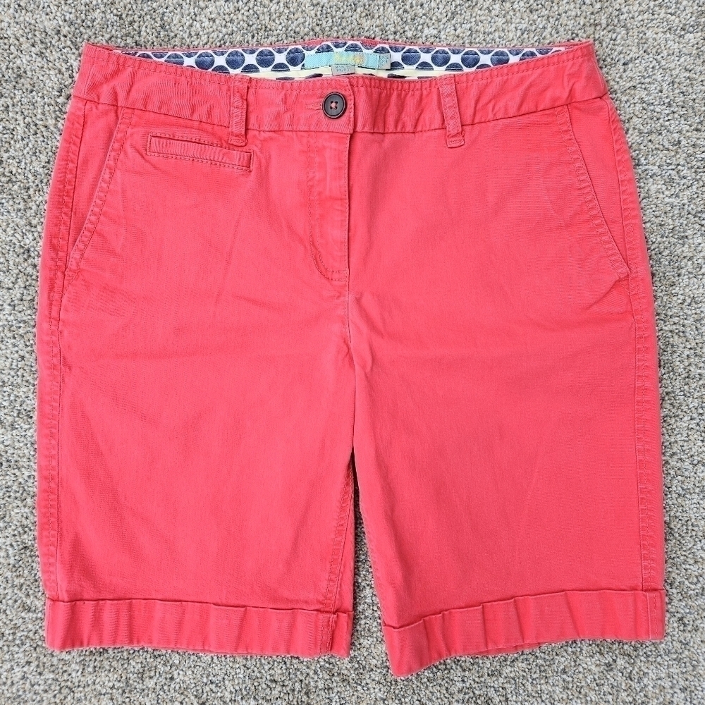 Boden The Perfect 9” Chino Bermuda Short Hot Pink Shorts Women's Size 6